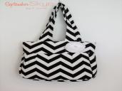 Navy Chevron with Solid Gray Weekender